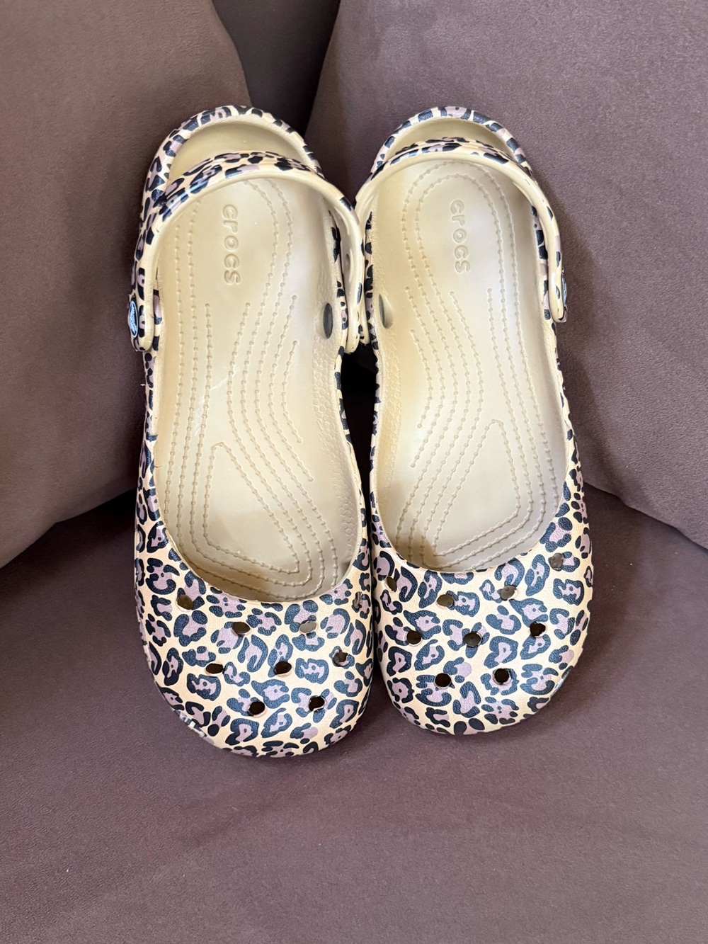 Crocs Classic Leopard Ballet Flats Size 8